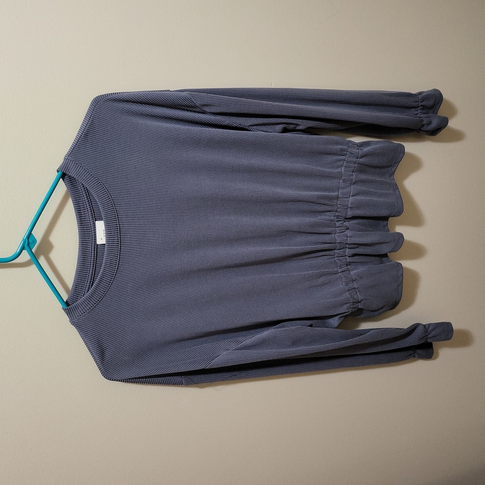 Gray and black striped, never worn, lightweight.
